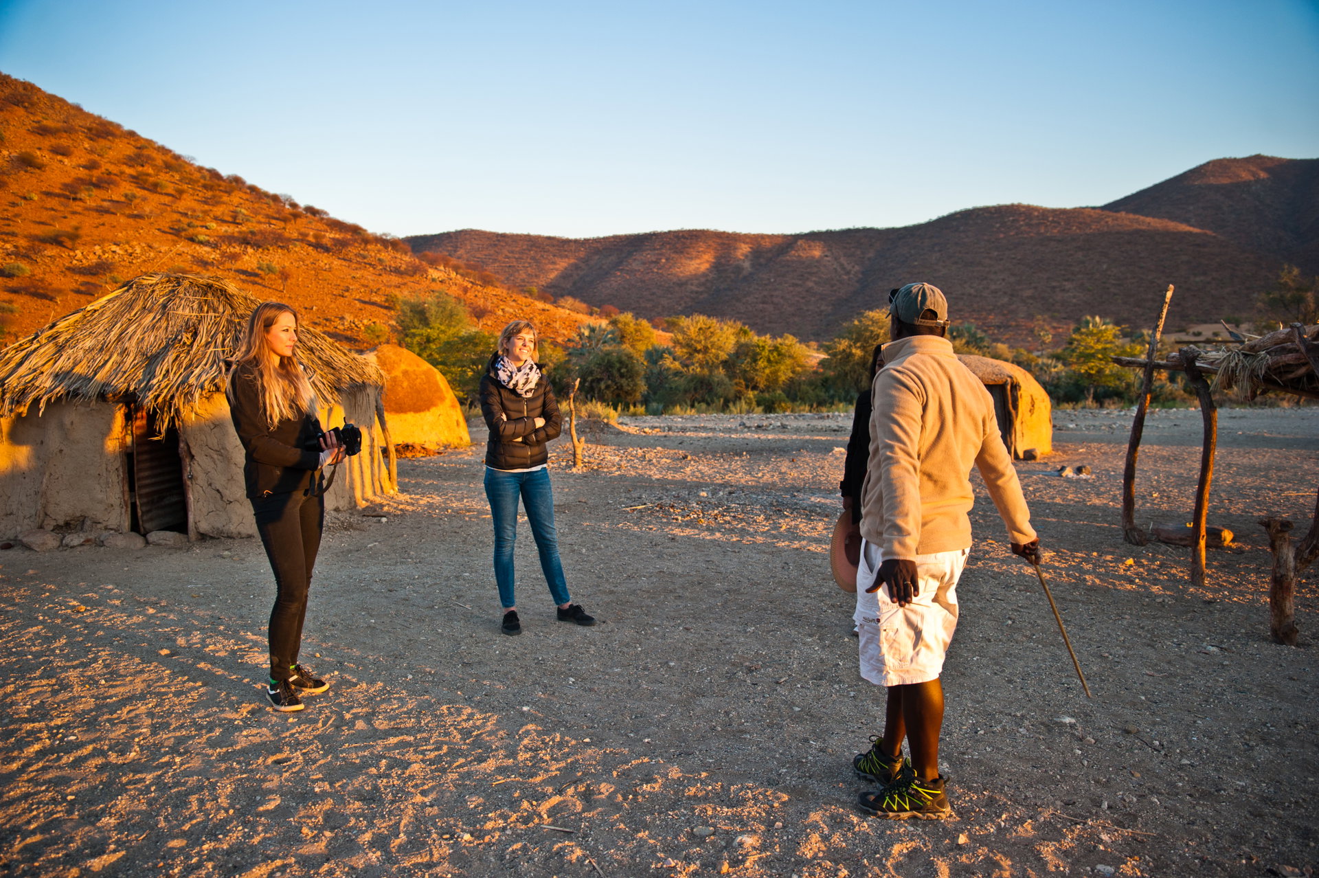 A Himba homestead in the Kaokoveld