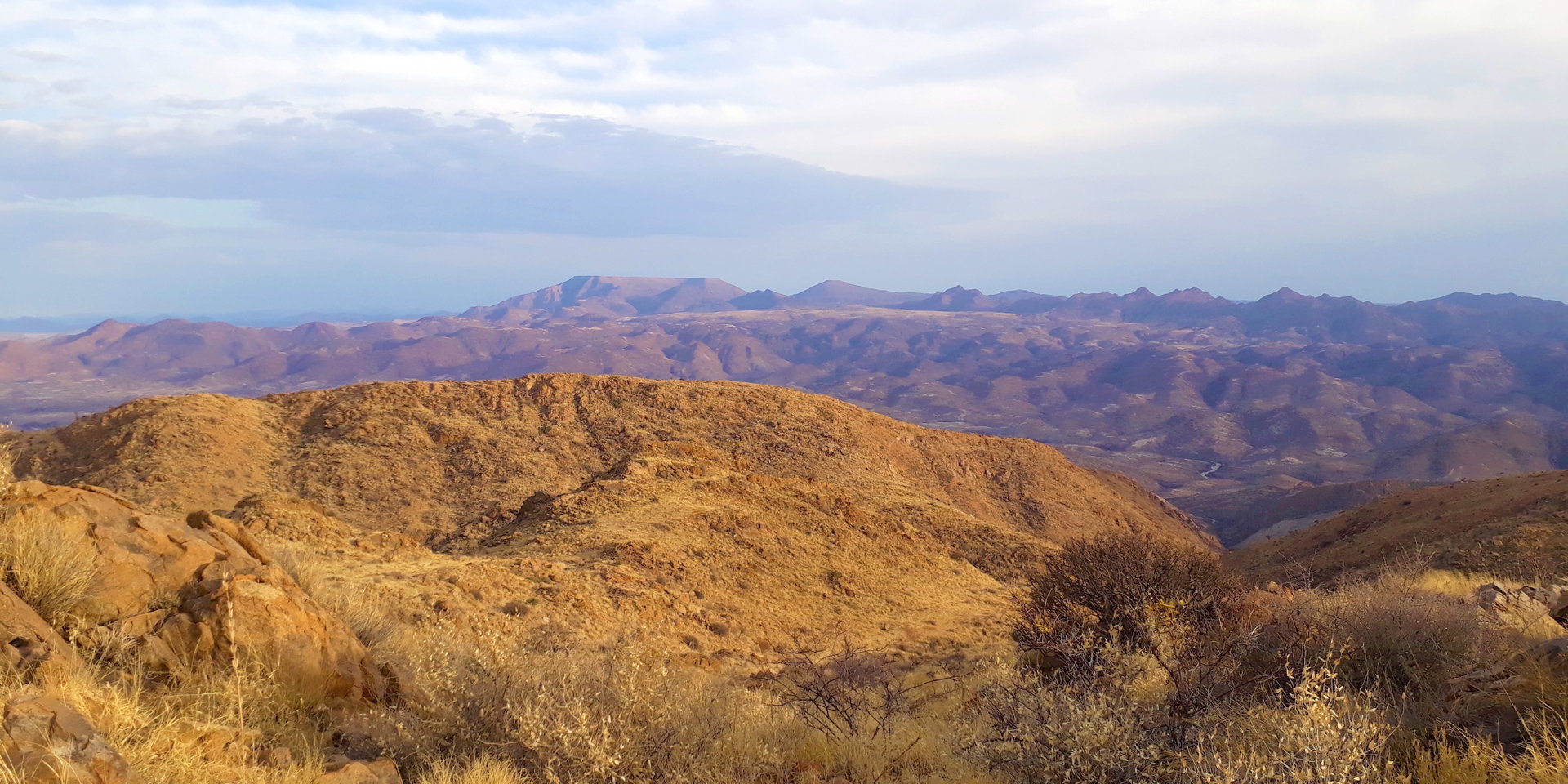 Folded hills of the Gamsberg area on the escarpment west of Windhoek